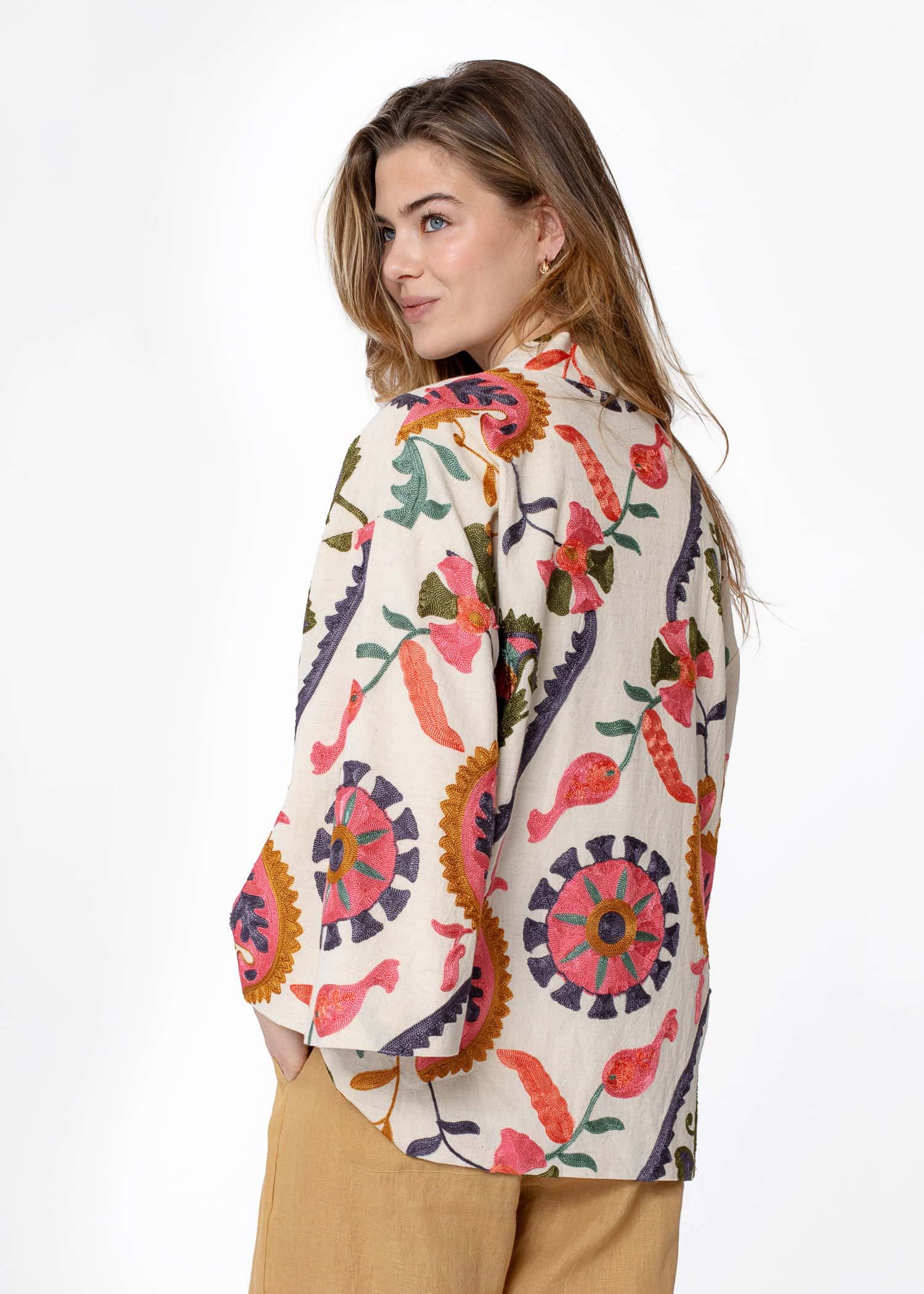 VIVI Broderad kimonojacka - Rosa 3 - Indiska