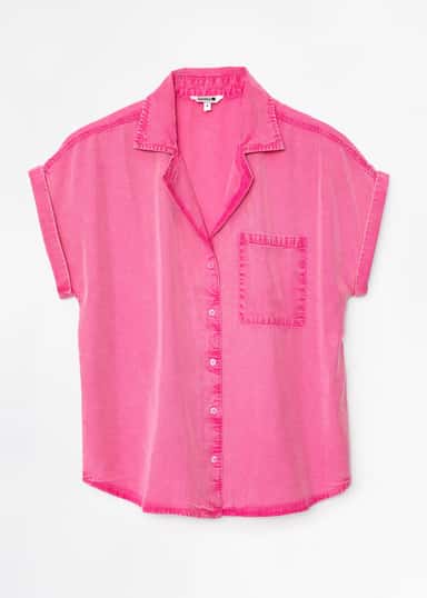 SWEETIE Rosa kortärmad skjorta - Rosa 5 - Indiska