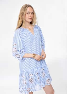 NALA DRESS - STRIPED BLUE