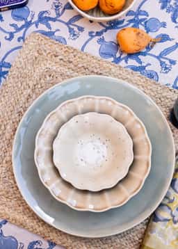MATHILDA SCALLOP BOWL - CREMESPECKLED