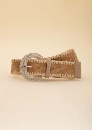 STRAW Stråbelte - Beige 1 - Indiska