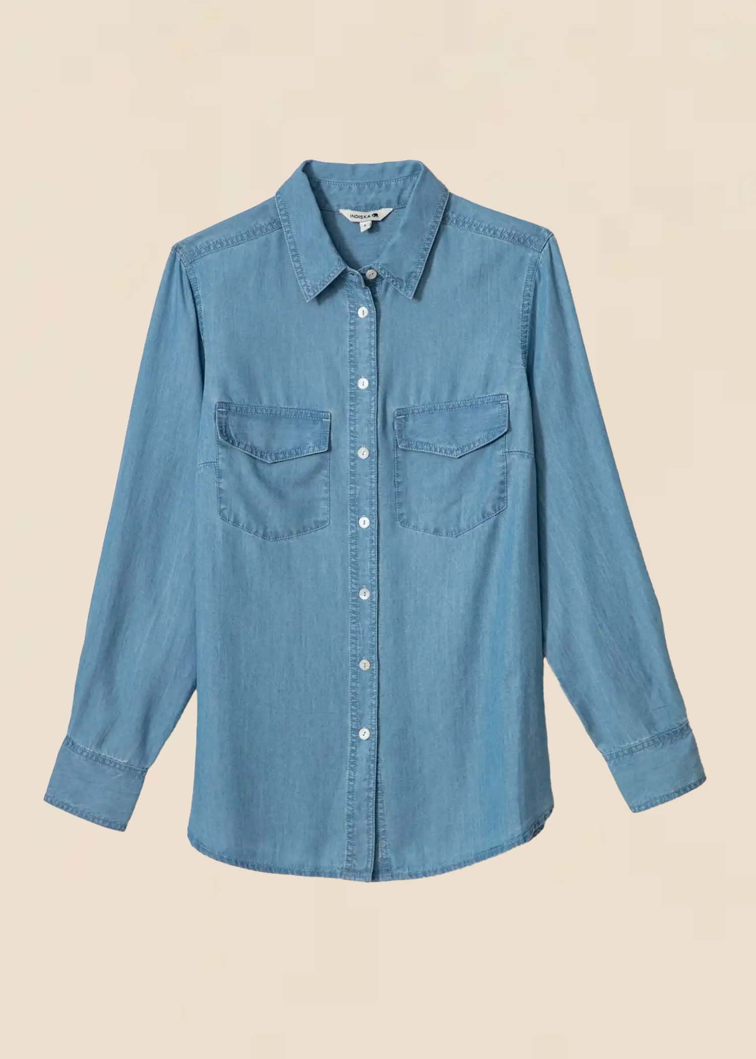 KIENNA Paita Tencel Lyocell -materiaalista - Sininen 4 - Indiska