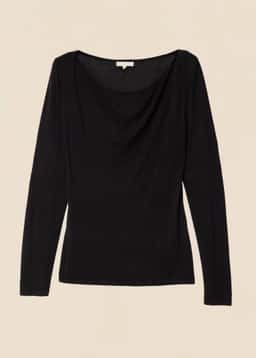 SABINE KNITTED TOP - Black