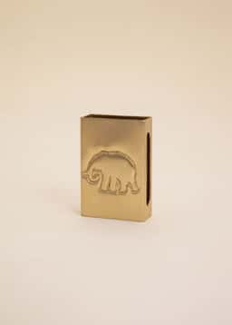 BRASS MATCHBOX HOLDER - ELEPHANT