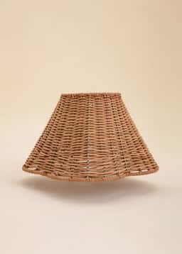 SCALLOP RATTAN LAMPSHADE - NATURAL