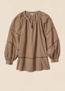 Taytum lace blouse - BEIGE