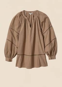 Taytum lace blouse - BEIGE