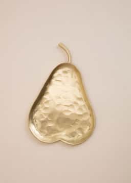 PEAR BRASS TRAY - BRASS