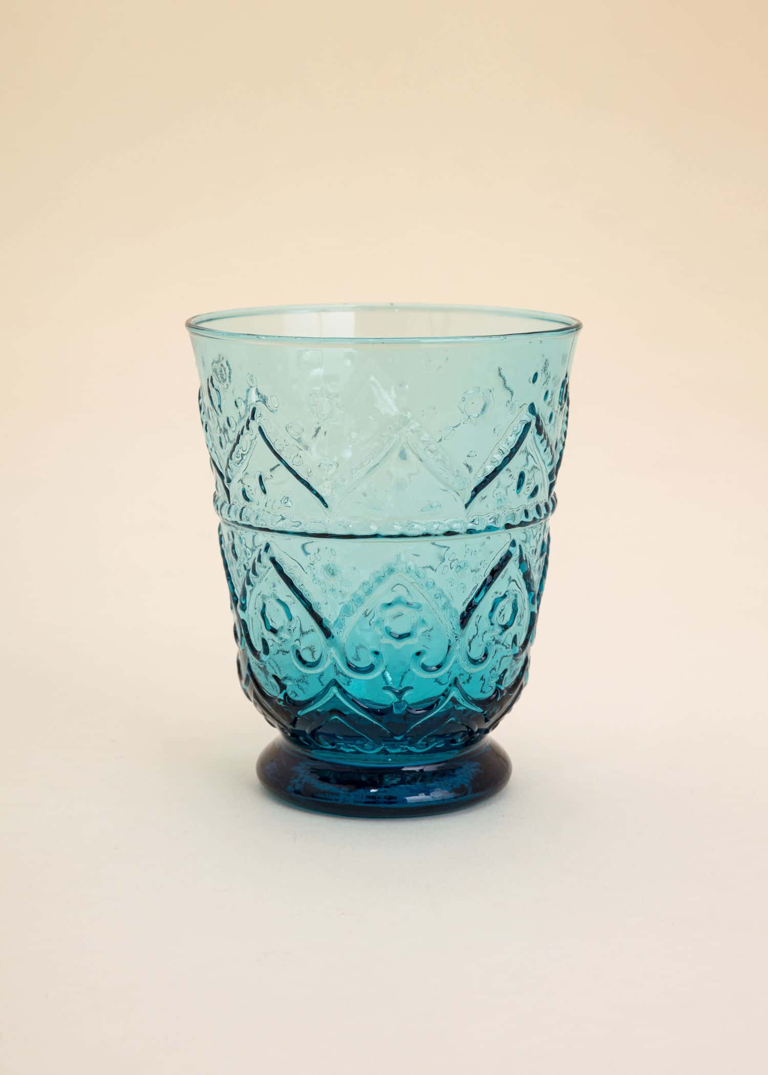 BOMBAY Handblåst dricksglas - Blå 1 - Indiska