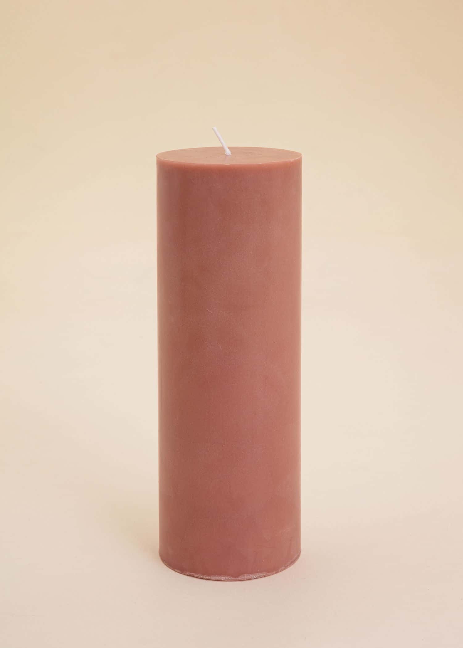 Block Rosa blockljus 70x200 mm - Rosa 1 - Indiska