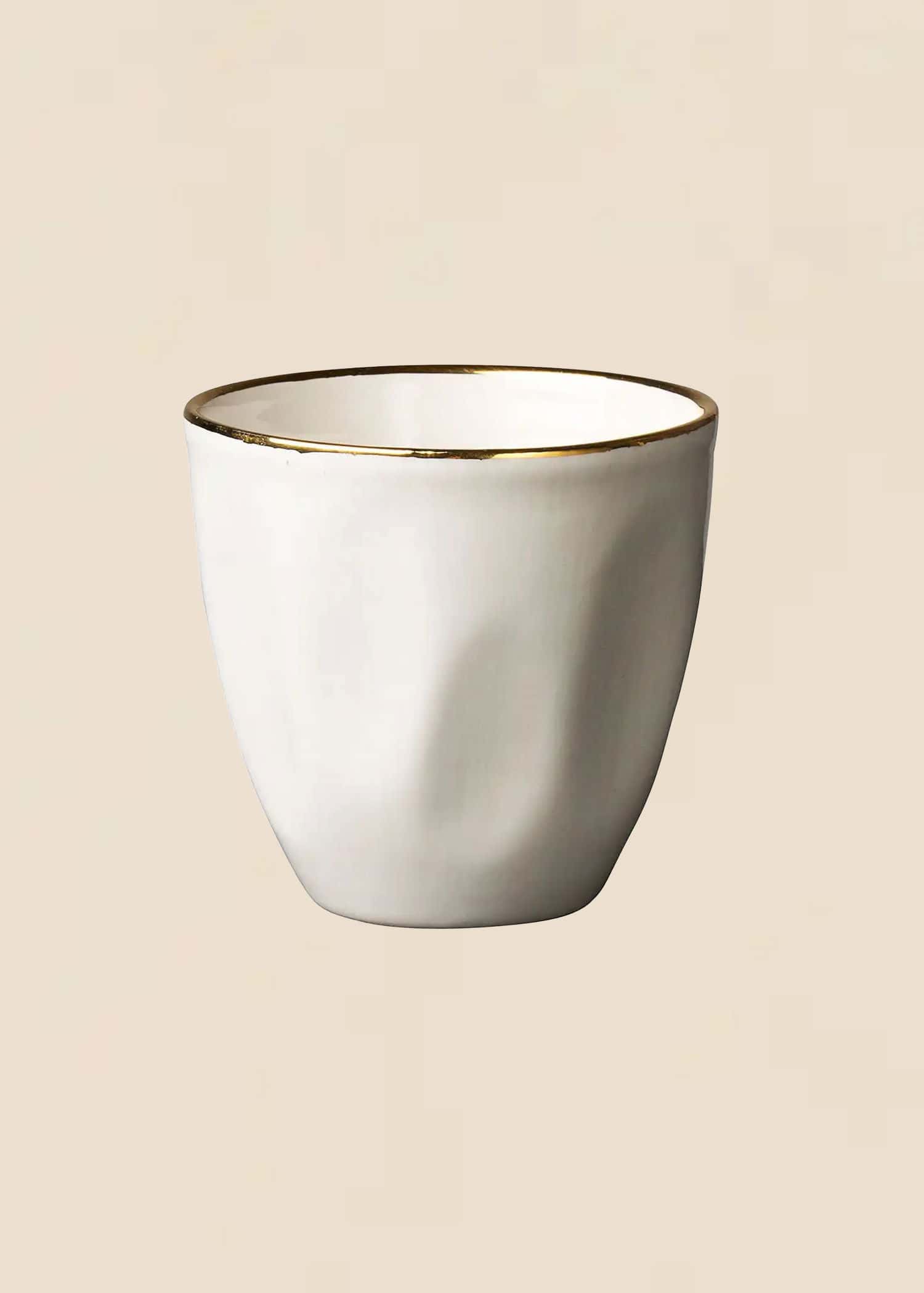 PLAIN Kaffekopp i stengods - Vit 1 - Indiska