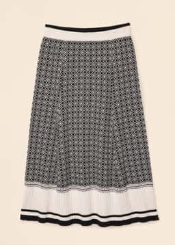 LULU JACQUARD SKIRT - Black