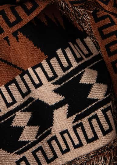 IKAT Mønstret cardigan - Brun 2 - Indiska