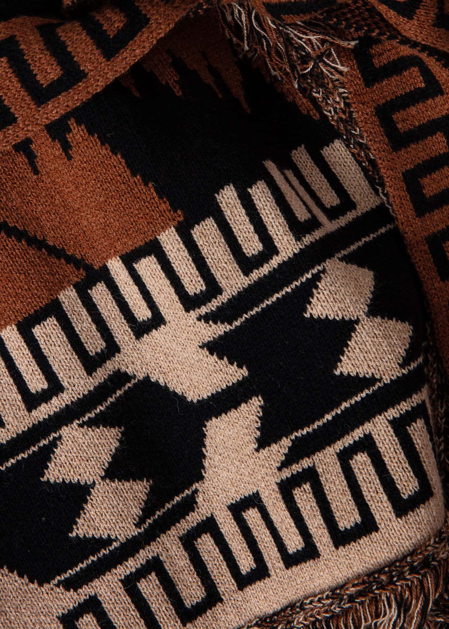 IKAT Mønstret cardigan - Brun 2 - Indiska