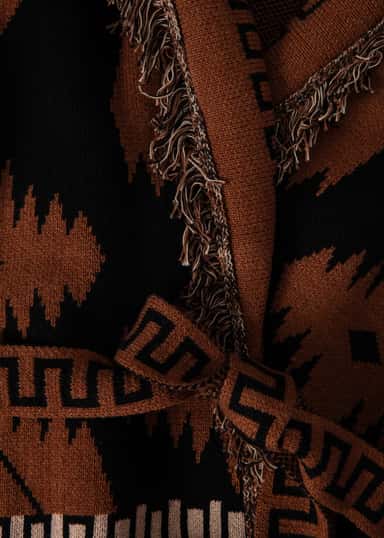 IKAT Mønstret cardigan - Brun 3 - Indiska