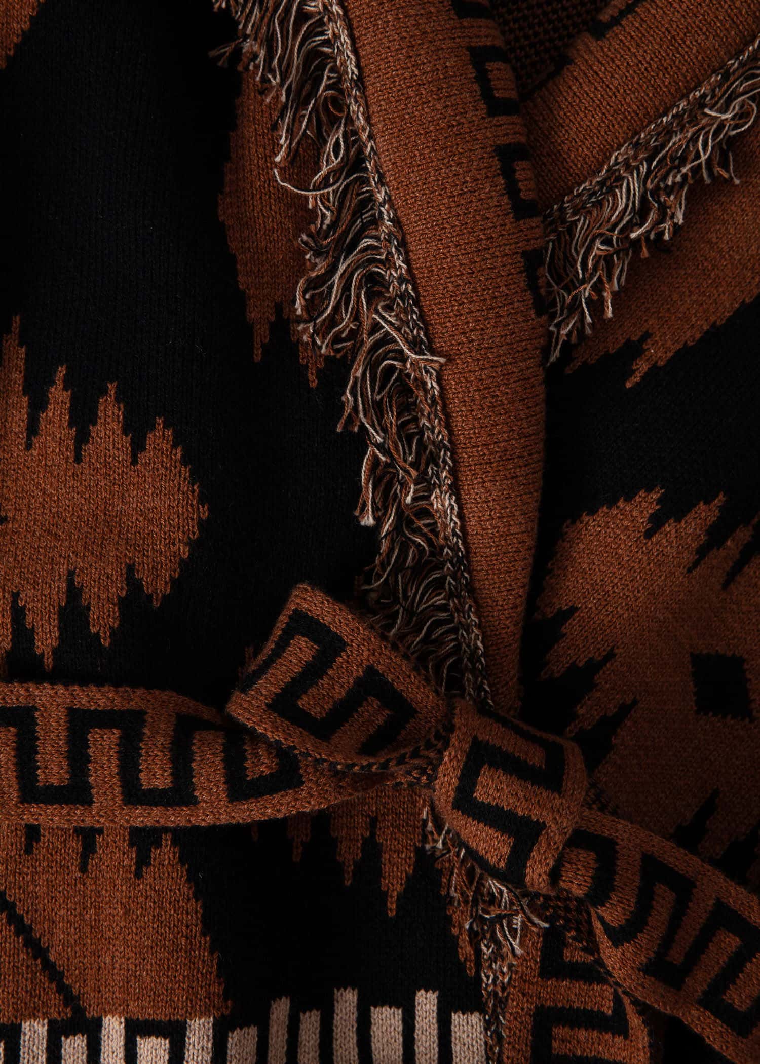 IKAT Mønstret cardigan - Brun 3 - Indiska