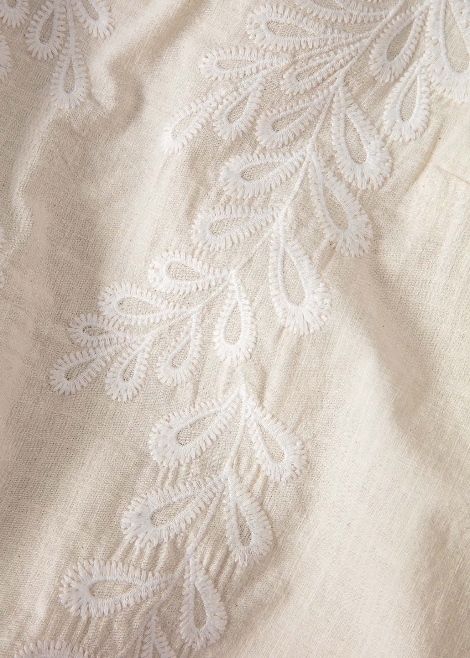 OPHELIA Kirjailtu pusero - Beige 2 - Indiska