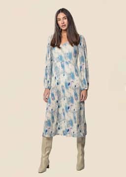 IKA LS DRESS - BEIGE