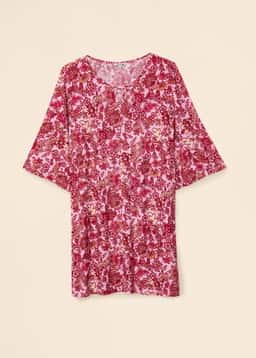 Emilia Crepe Tunic - PINK AOP