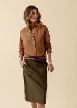 ALVA CARDIGAN - BROWN