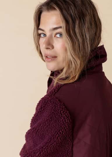 HAILEY Vinröd lång pilejacka - Röd 3 - Indiska