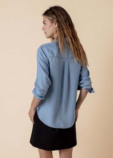 KIENNA Paita Tencel Lyocell -materiaalista - Sininen 2 - Indiska