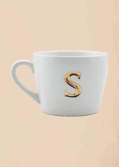 MO1 Mugg med bokstav - S NO - Indiska