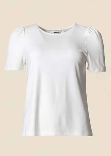 GWEN Vit t-shirt med puffärm - Vit 1 - Indiska
