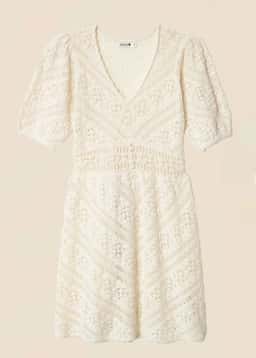 ZUDORA CROCHET DRESS - OFFWHITE
