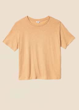 LISA LINEN TEE - BEIGE