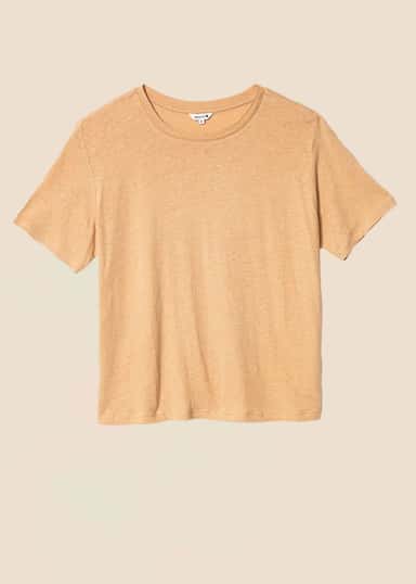LISA Beige tröja i linblandning - Beige 1 - Indiska