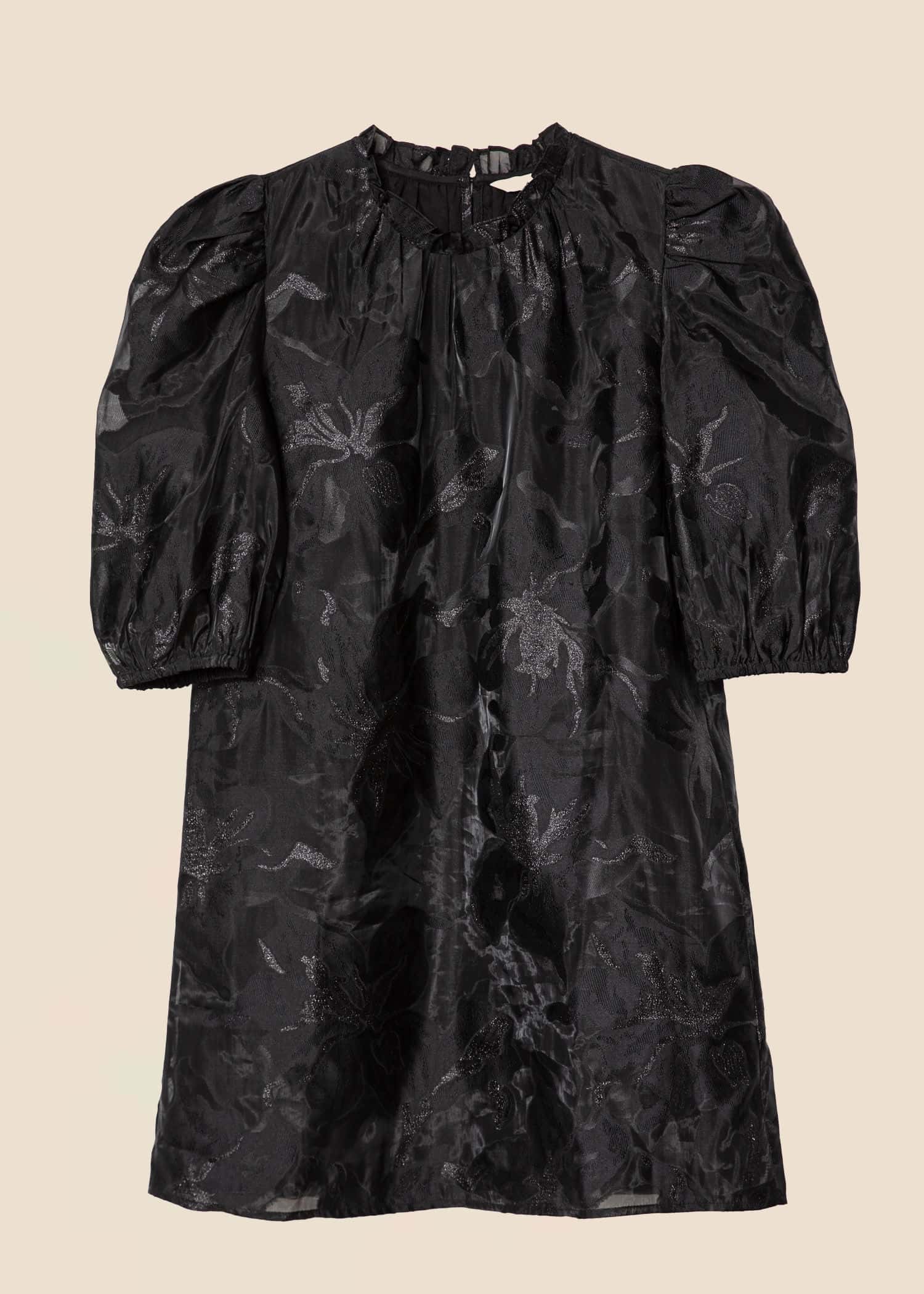 ZIZI Svart jacquard-kjole - Svart 2 - Indiska