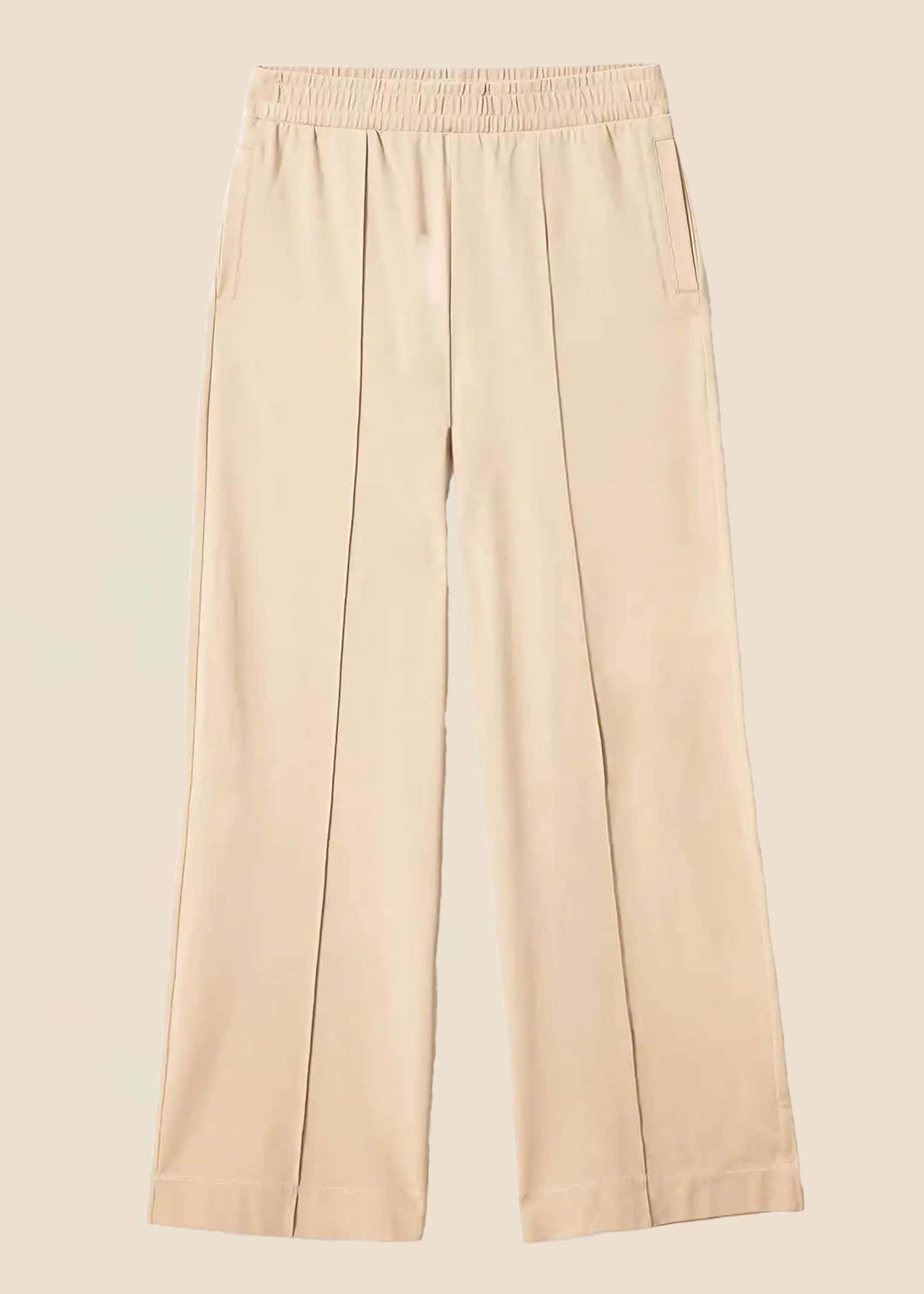 AMMIE Suorat trikoo-housut - Beige 1 - Indiska
