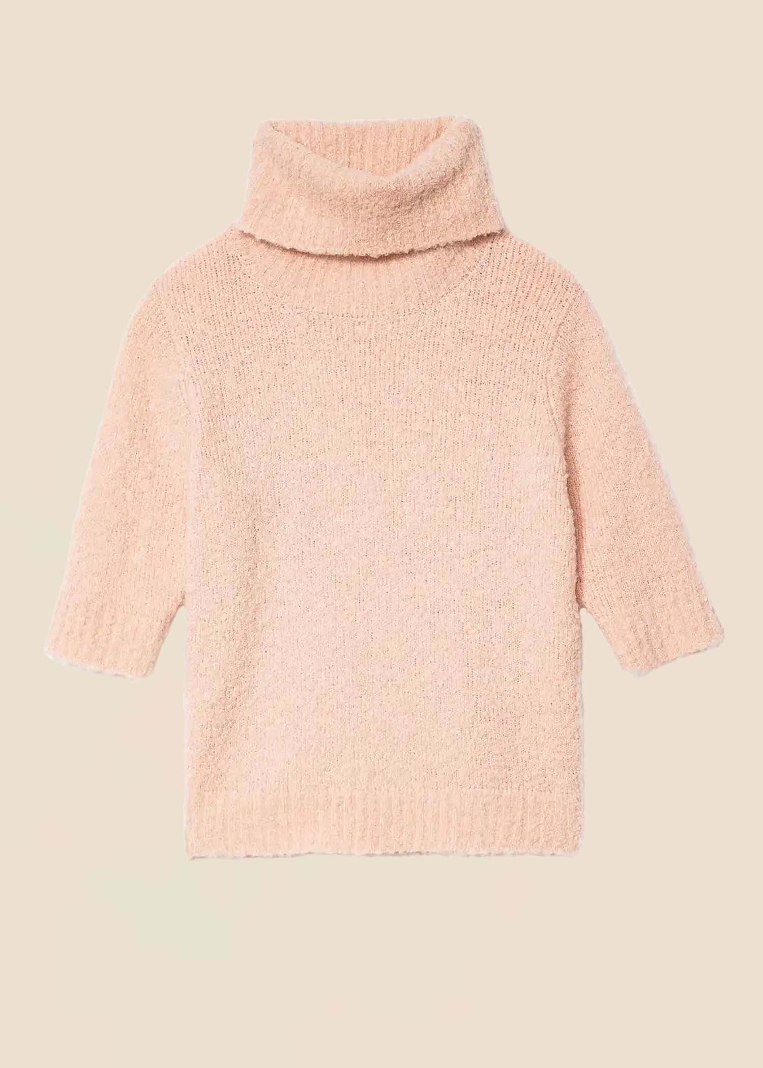 OLIVIA Rosa strikket topp med krage - Rosa 1 - Indiska