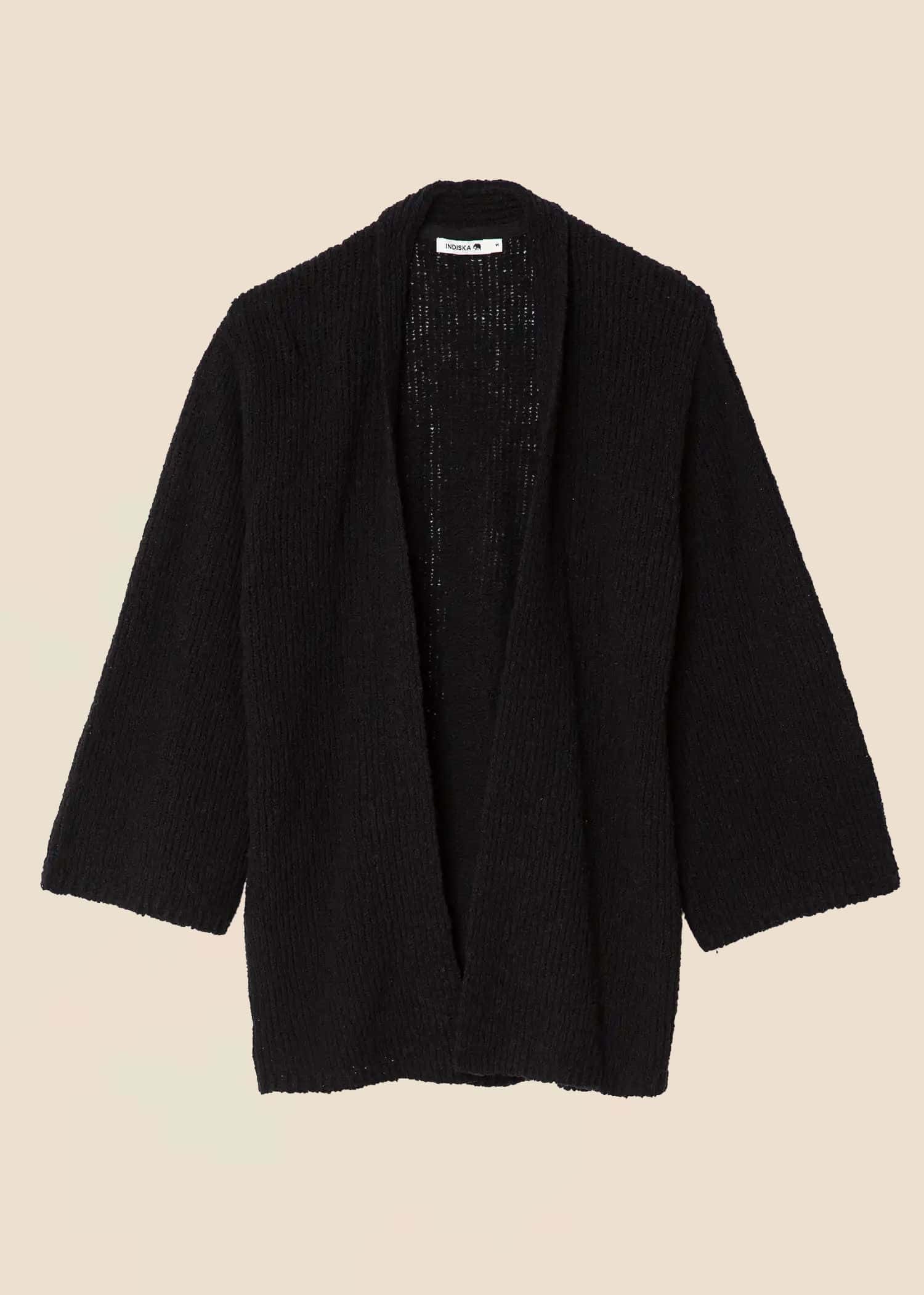 JULIA Strikket cardigan - Svart 1 - Indiska