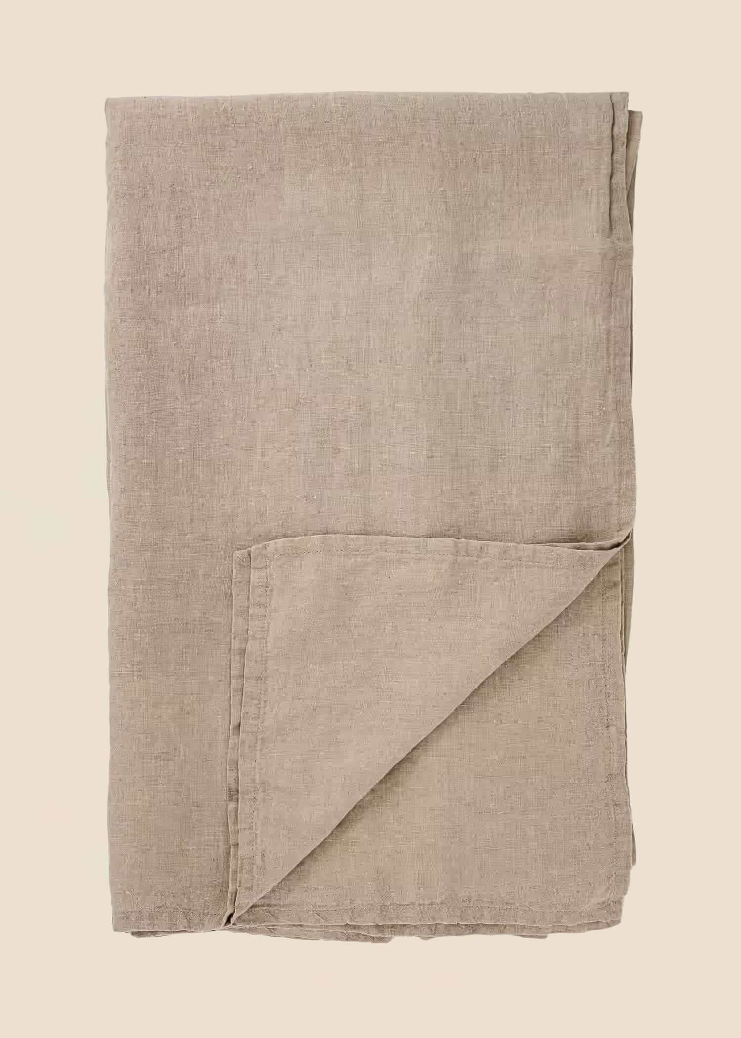 Lin Beige linneduk - Beige 1 - Indiska