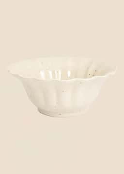 MATHILDA SCALLOP SALAD BOWL - CREMESPECKLED 