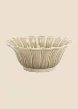 MATHILDA SCALLOP SALAD BOWL - BEIGE