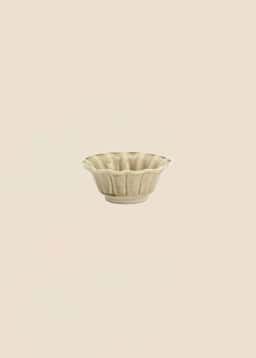 MATHILDA SCALLOP SMALL BOWL - BEIGE