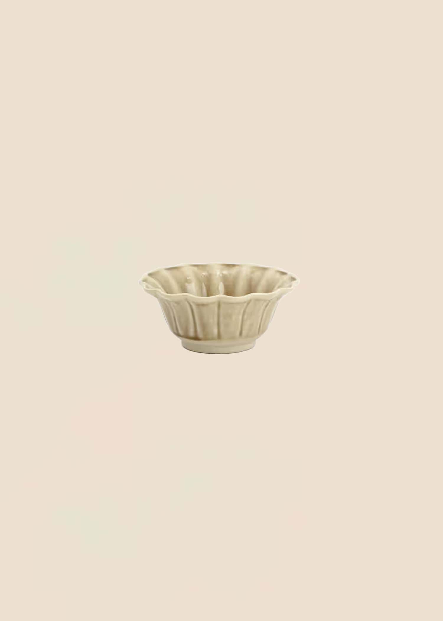 MATHILDA Liten, bølgete bolle - Beige 1 - Indiska