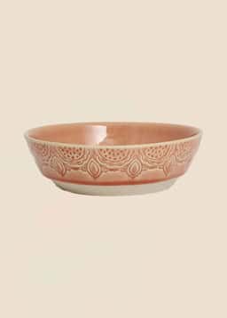 MATHILDA DECO PASTA BOWL - DUSTYPINK