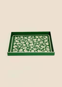 Handpainted Kashmir tray S - GREEN