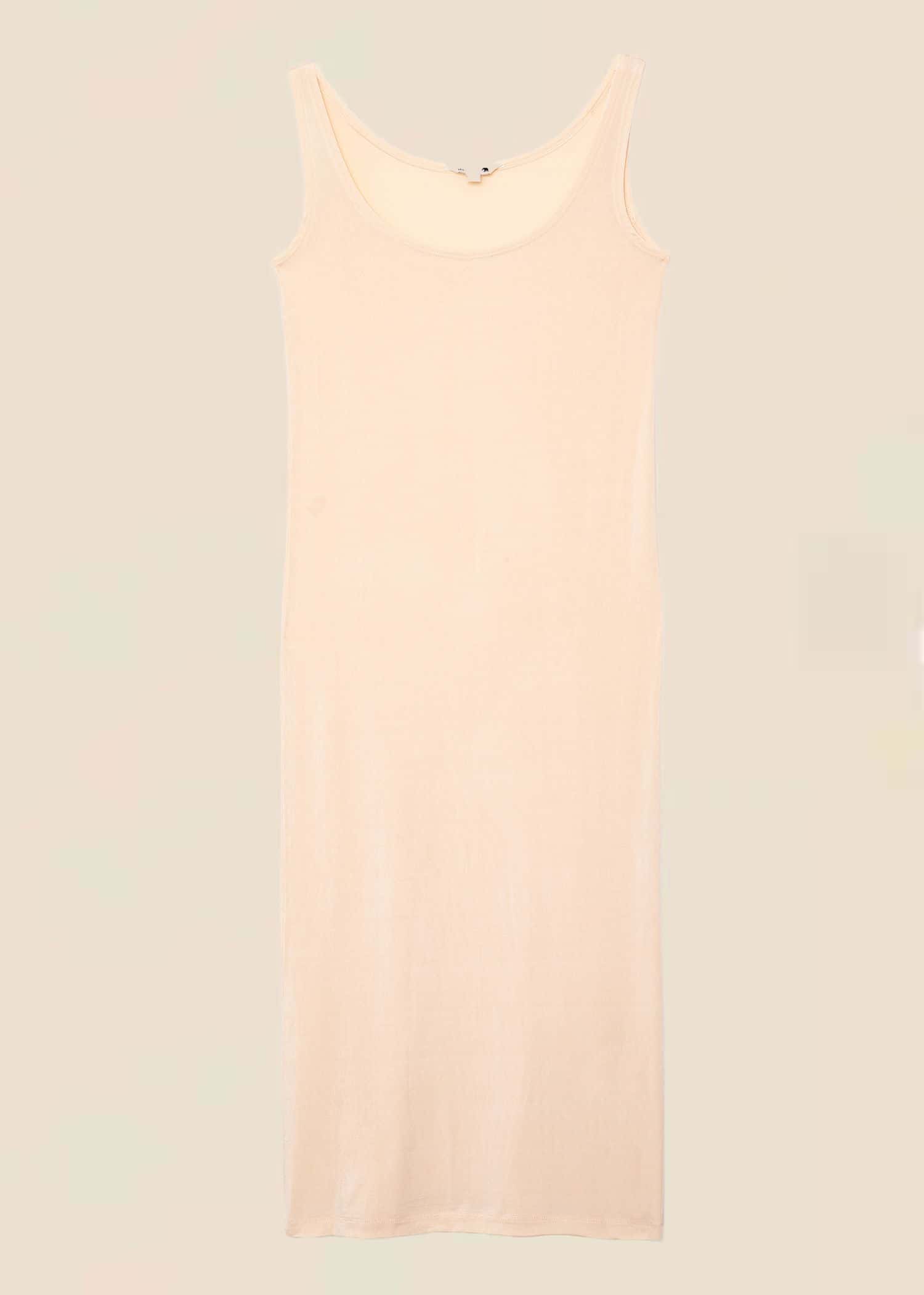 SANNE Sort lang basiskjole - Beige 1 - Indiska