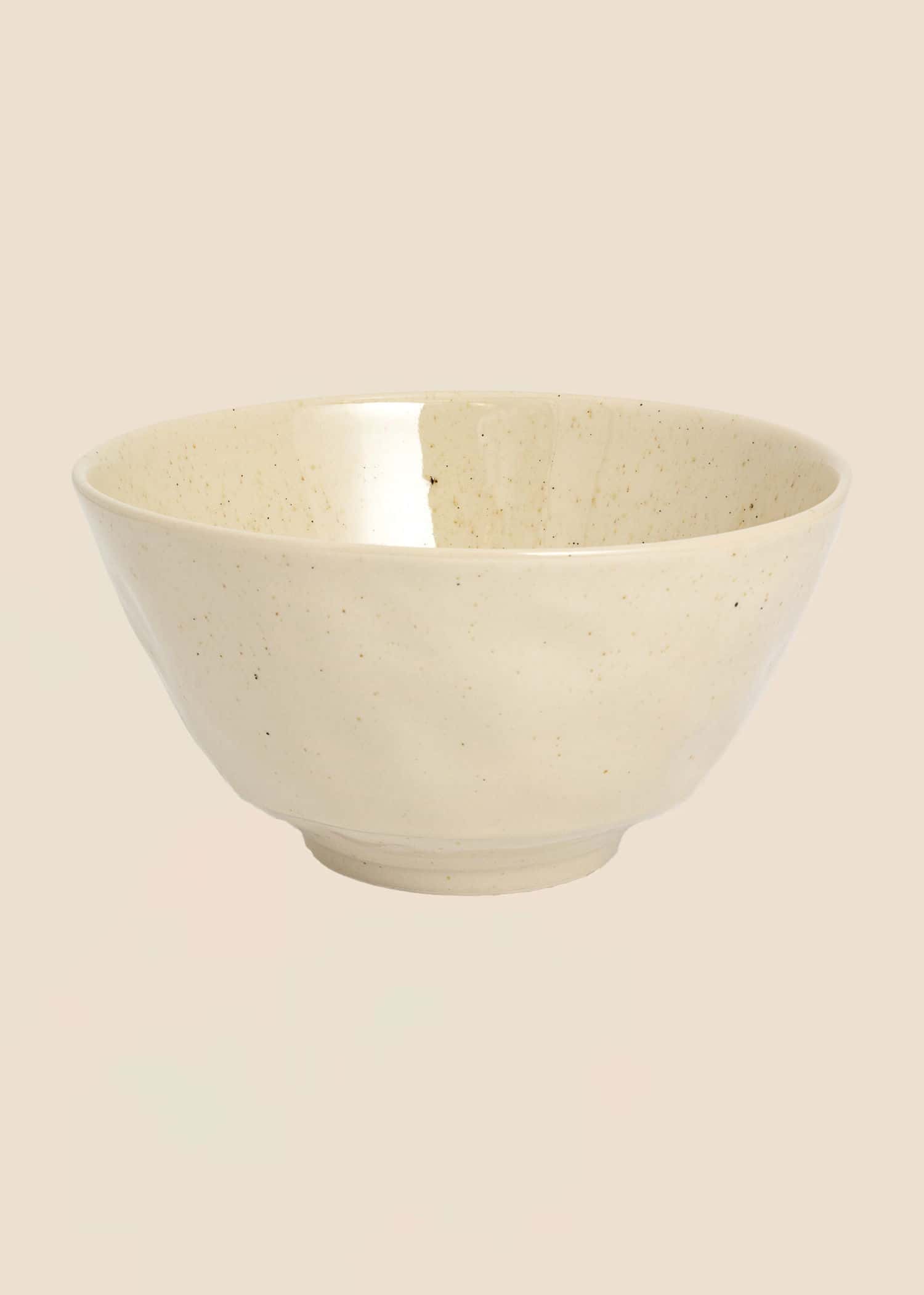 MATHILDA Salatbolle i stentøy - Off White 1 - Indiska