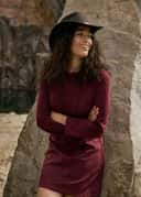 ALINA DRESS - BURGUNDY
