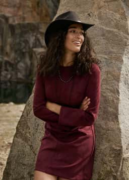 ALINA DRESS - BURGUNDY
