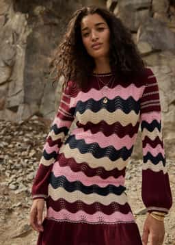 SANDRA DRESS - BURGUNDY