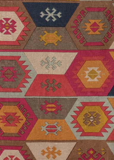 NAVAJO Flerfarget bomullteppe 140 x 200 cm - Multi 4 - Indiska