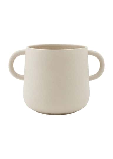 QAN Beige kukkaruukku, kivitavaraa - Valkoinen 2 - Indiska