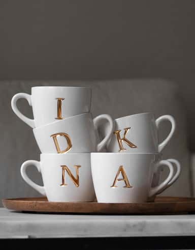 MO2 Mugg med bokstav - L NO - Indiska